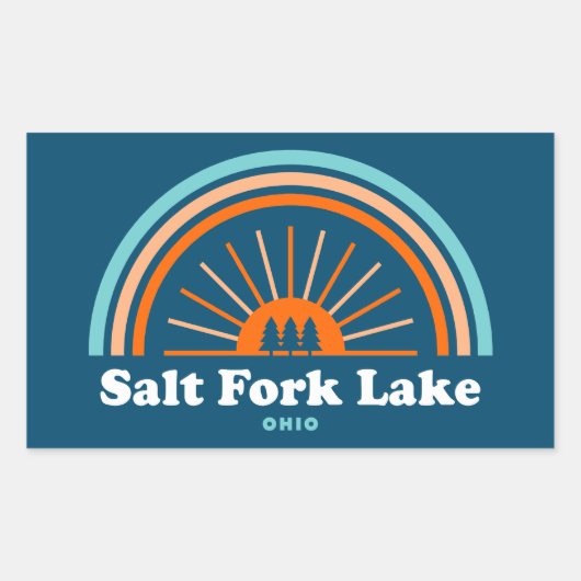 ソルトフォークレイクオハイオレインボー 長方形シール (正面)
