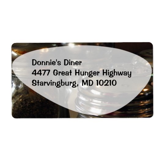 ソルトペッパークラシックおもしろいフォトアート ラベル (正面)