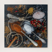 ソルトペッパースパイスコンディメンツ料理フード ジグソーパズル (横)