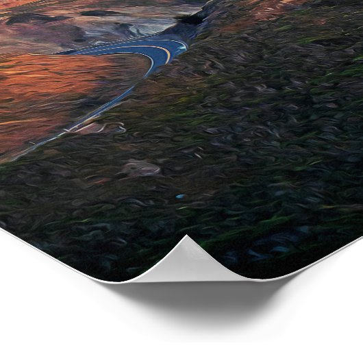 ソルトポイント州パークカリフォルニアウォーターカラー ポスター (角)