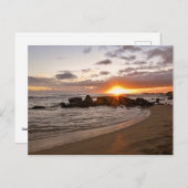 ソルトポンドパークでのサンセット – カウアイ、ハワイのはがき ポストカード (正面/裏面)