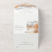 ソルトミニマルレイクシティユタウォーター結婚カラー オールインワン招待状 (外側)