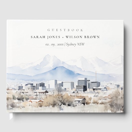 ソルトミニマルレイクシティユタウォーター結婚カラー ゲストブック (正面)