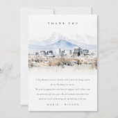 ソルトミニマルレイクシティユタウォーター結婚カラー サンキューカード (正面)