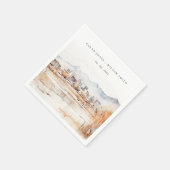 ソルトミニマルレイクシティユタウォーター結婚カラー スタンダードカクテルナプキン