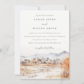 ソルトミニマルレイクシティユタウォーター結婚カラー 招待状 (正面)