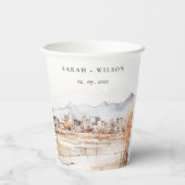 ソルトミニマルレイクシティユタウォーター結婚カラー 紙コップ (裏面)