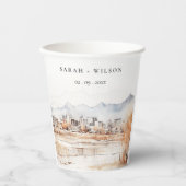 ソルトミニマルレイクシティユタウォーター結婚カラー 紙コップ (正面)
