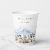 ソルトミニマルレイクシティユタウォーター結婚カラー 紙コップ (裏面)