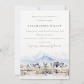 ソルトミニマルレイクシティユタウォーター色誕生日 招待状 (正面)