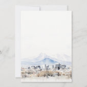 ソルトミニマルレイクシティユタウォーター色誕生日 招待状 (裏面)