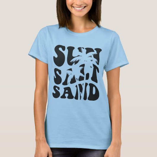 ソルトライフTシャツ, 太陽 塩 浜辺 Tシャツ (正面)