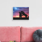 ソルトリバーワイルドホース夕日10x8ラップされたキャンバス キャンバスプリント (インサイチュ (リビング))