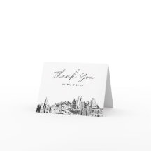 ソルトレイクシティのスカイライン落書きブランク感謝カード