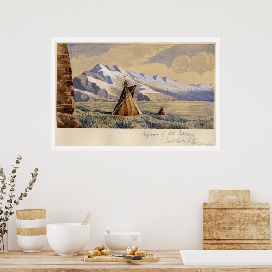 ソルトレイクシティインディアンのウィグアム ポスター (キッチン)