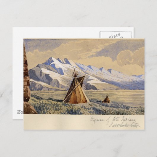 ソルトレイクシティインディアンのウィグアム ポストカード (正面/裏面)