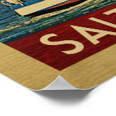 ソルトレイクシティシルボートヴィンテージトラベルユタ ポスター (角)