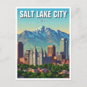 ソルトレイクシティスカイラインユタ ポストカード (正面)