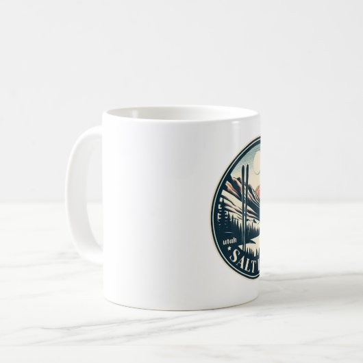 ソルトレイクシティスキーリゾーツユタスキングギフト コーヒーマグカップ (正面左)