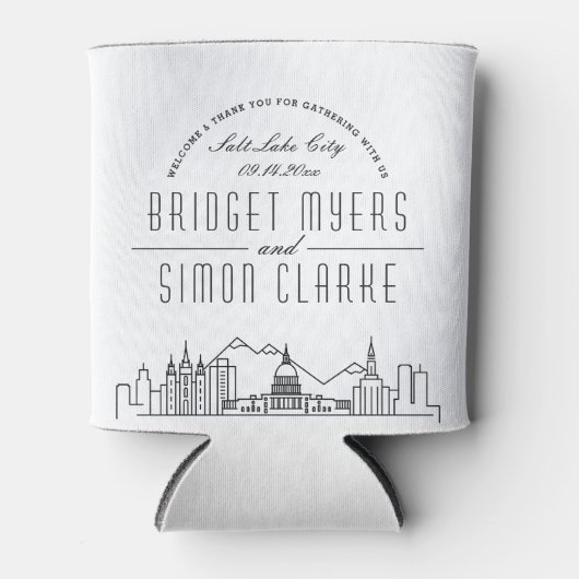 ソルトレイクシティスタイル |の結婚クーラーボックス 缶クーラー (正面)