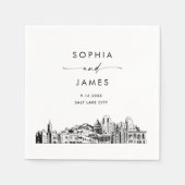 ソルトレイクシティモダンス結婚カクテル スタンダードカクテルナプキン (正面)