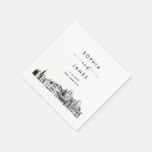 ソルトレイクシティモダンス結婚カクテル スタンダードカクテルナプキン (角)