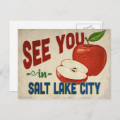 ソルトレイクシティユタアップル – ヴィンテージ旅行 ポストカード (正面/裏面)