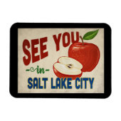 ソルトレイクシティユタアップル – ヴィンテージ旅行 マグネット (横)