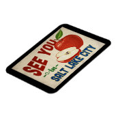 ソルトレイクシティユタアップル – ヴィンテージ旅行 マグネット (左側)