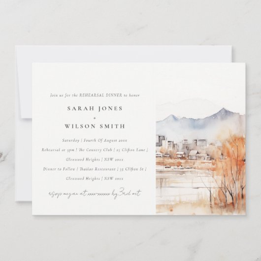 ソルトレイクシティユタウォーターカラーリハーサルディナー 招待状 (正面)