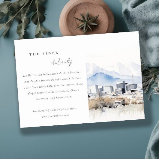 ソルトレイクシティユタウォーター結婚カラー詳細 エンクロージャーカード