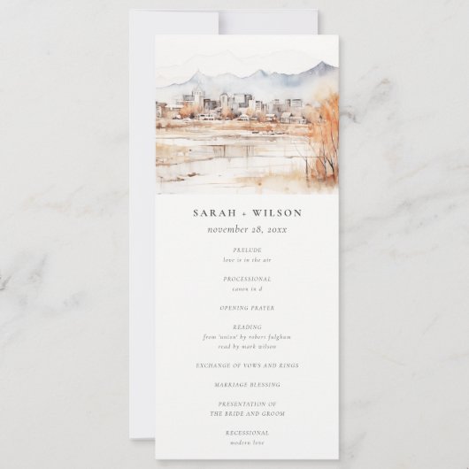 ソルトレイクシティユタウォーター結婚式 プログラム (正面)