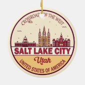 ソルトレイクシティユタシティスカイラインエンブレム セラミックオーナメント (裏面)