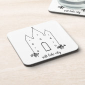 ソルトレイクシティユタシンプルテンプルモダン コースター (左側)