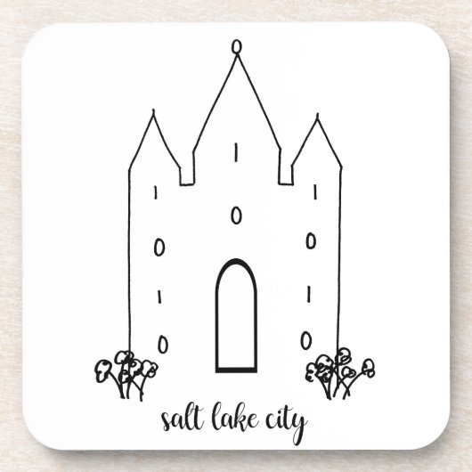 ソルトレイクシティユタシンプルテンプルモダン コースター (正面)