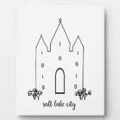 ソルトレイクシティユタシンプルテンプルモダン フォトプラーク (正面)