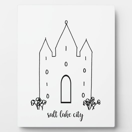 ソルトレイクシティユタシンプルテンプルモダン フォトプラーク (正面)