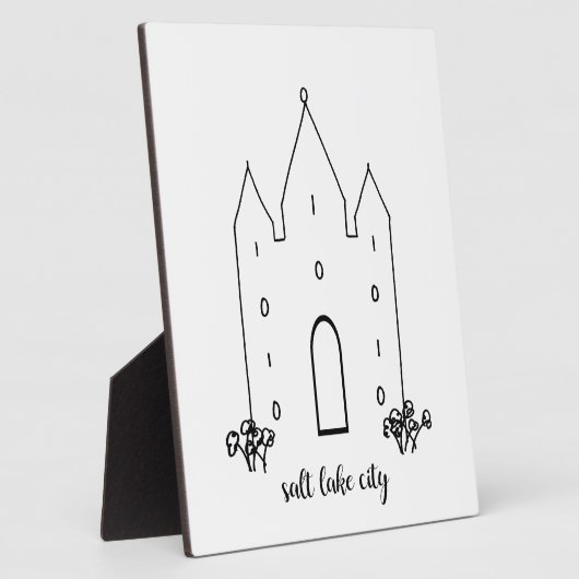 ソルトレイクシティユタシンプルテンプルモダン フォトプラーク (側面)