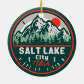 ソルトレイクシティユタスキースミナリーレトロヴィンテージ80s セラミックオーナメント (裏面)