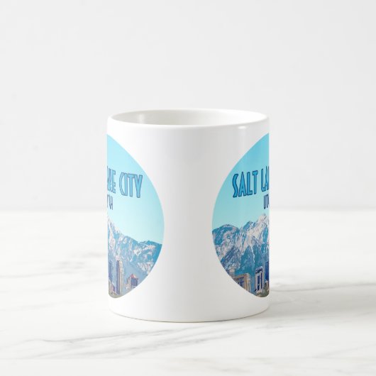 ソルトレイクシティユタダウンタウンヴィンテージ コーヒーマグカップ (中央)