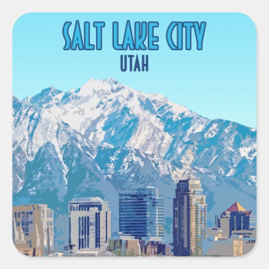 ソルトレイクシティユタダウンタウンヴィンテージ スクエアシール (正面)