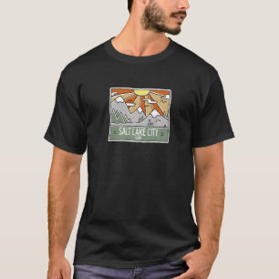 ソルトレイクシティユタマウンテンズUTバケーションスーベニアム Tシャツ