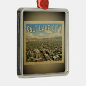 ソルトレイクシティユタヴィンテージトラベルオーナメント メタルオーナメント (右)