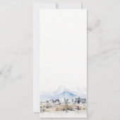 ソルトレイクシティユタ水の色結婚のメニューカード 招待状 (裏面)