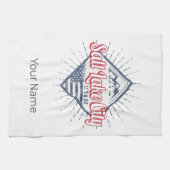 ソルトレイクシティユタ統一された州山脈USA キッチンタオル (横)