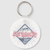 ソルトレイクシティユタ統一された州山脈USA キーホルダー (正面)