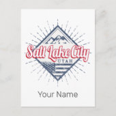 ソルトレイクシティユタ統一された州山脈USA シーズンポストカード (正面)