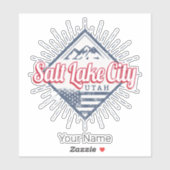 ソルトレイクシティユタ統一された州山脈USA シール (シート)