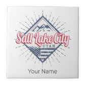 ソルトレイクシティユタ統一された州山脈USA タイル (正面)