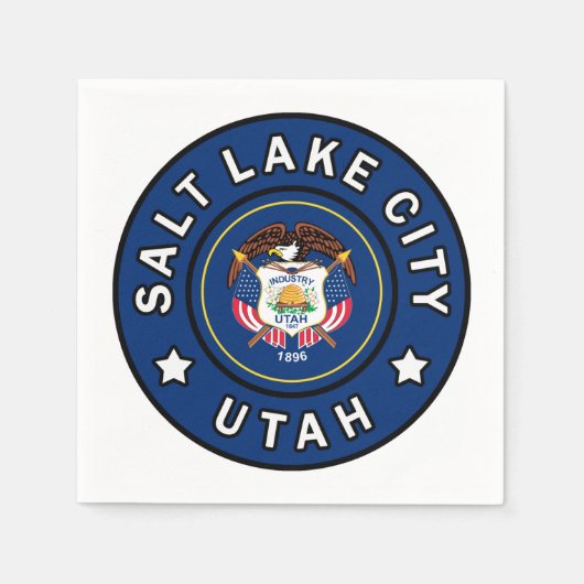 ソルトレイクシティユタ スタンダードカクテルナプキン (正面)